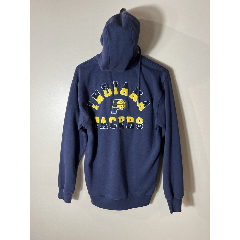 Indiana Pacers Ultra Game Full Zip Hoodie Adult Small Navy Blue NBA